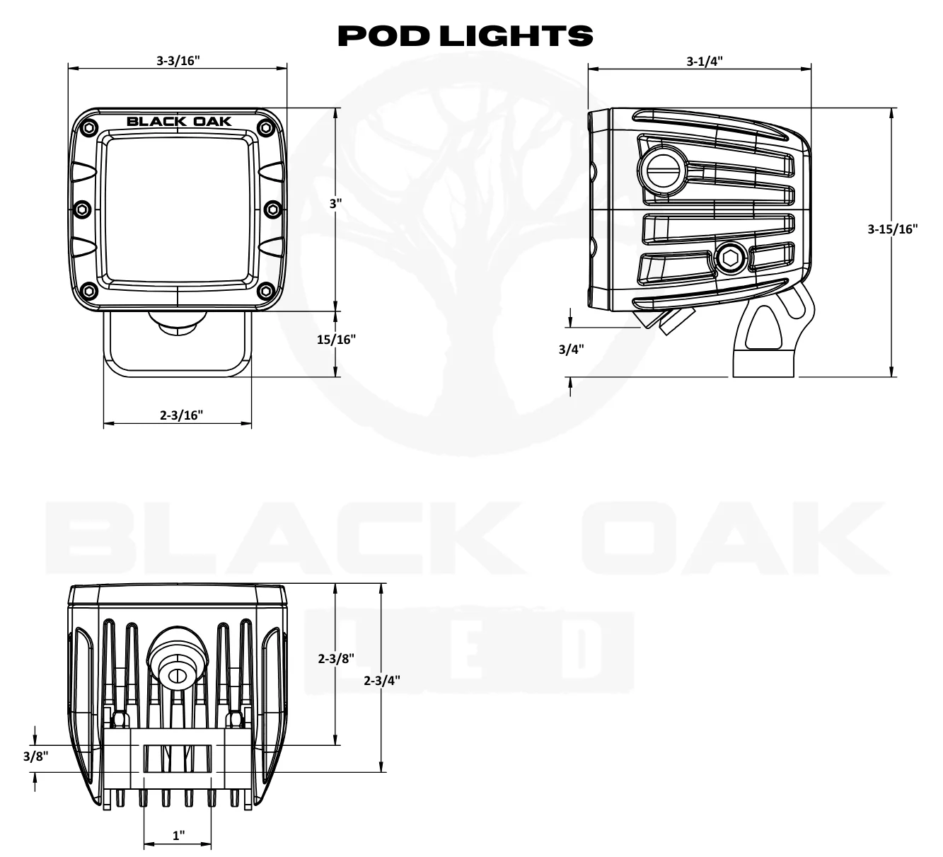 2 Inch Amber LED Pod Light | Flood Optics | Pro Series 3.0 (12W) - Image 7