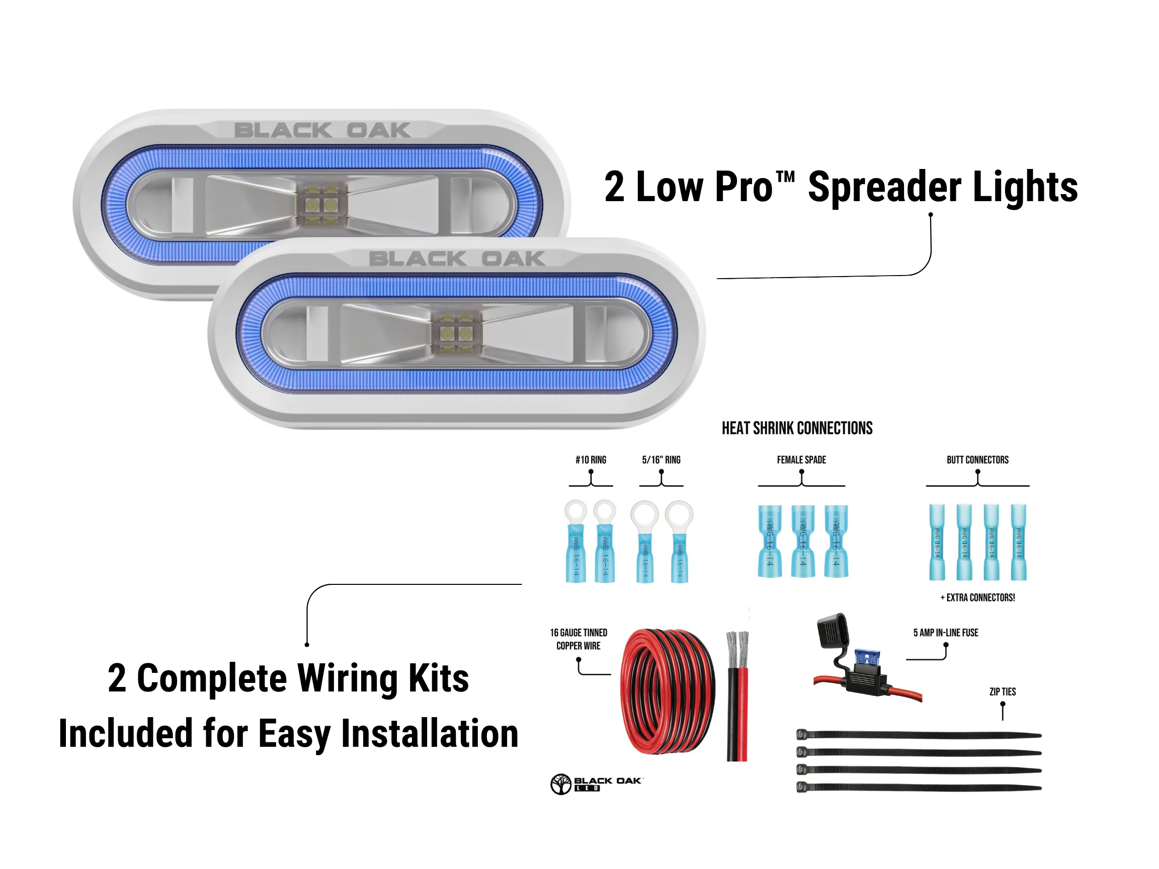 Marine Low Pro LED Spreader Light Kit - Image 2