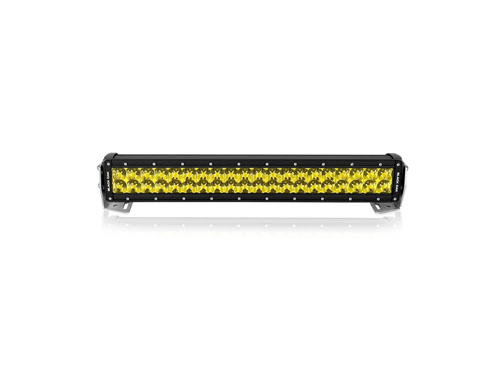 20 Inch Yellow Lens Fog Light in Double Row: Black Oak LED Pro Series 3.0 Dual Row LED Light Bar - Combo Optics (200w) - Image 7