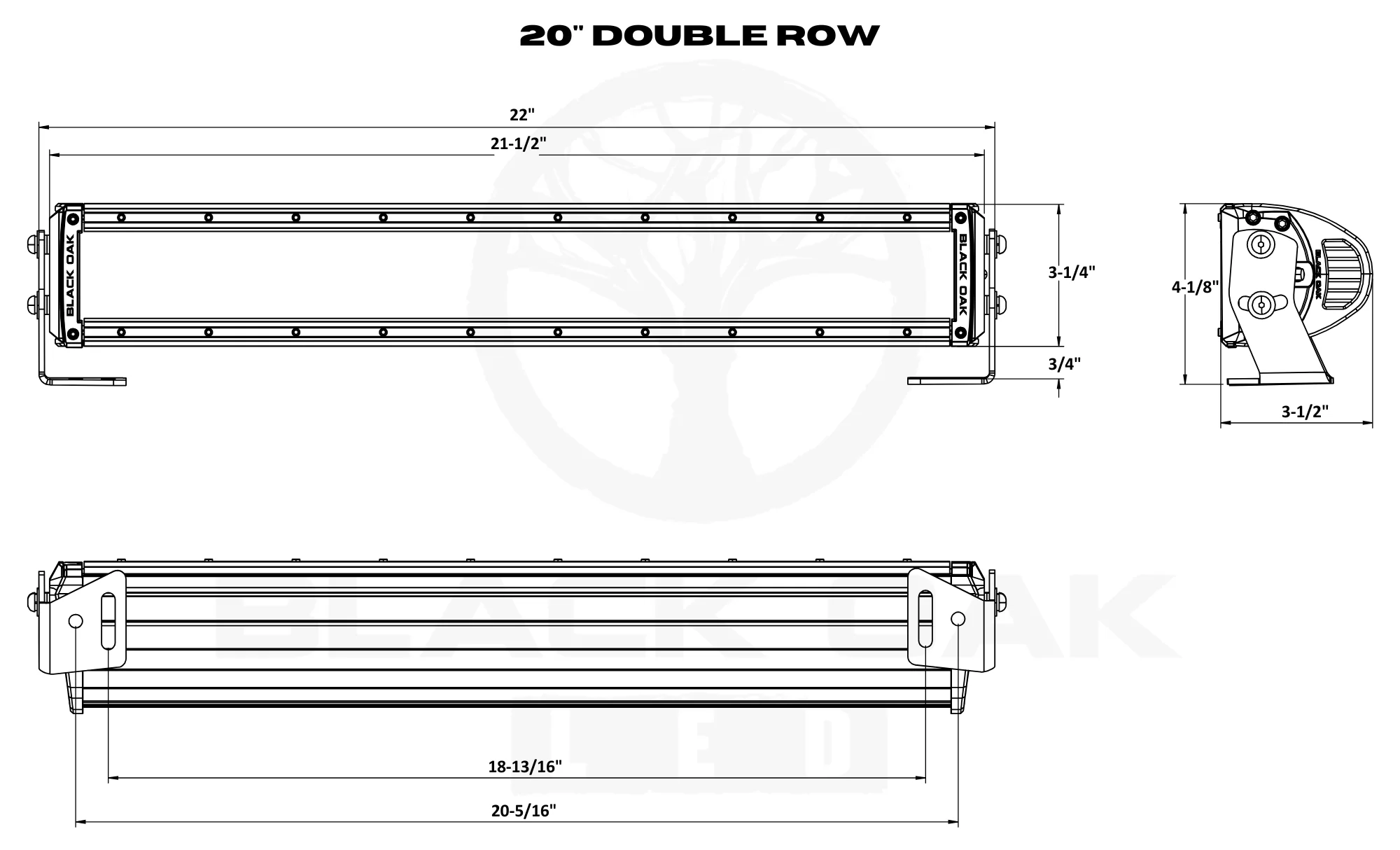 20 Inch Double Row Series: Scene LED Light Bar (200w) - Image 3