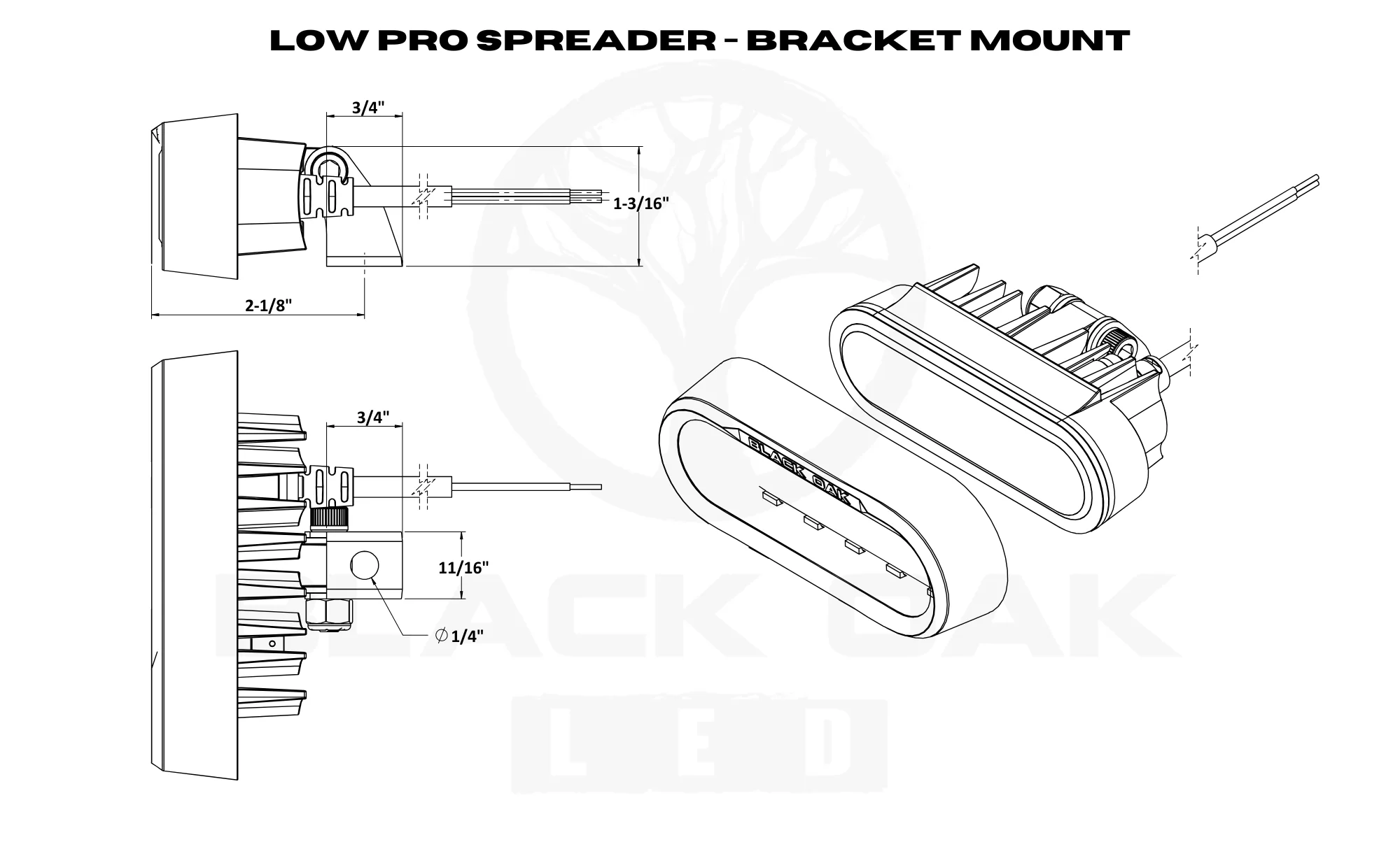 New - Low Pro™ Off Road Spreader Light - Bracket Mount - Image 22